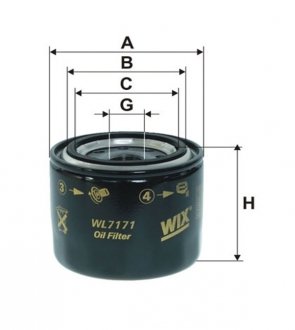 Фільтр оливний WIX FILTERS WL7171
