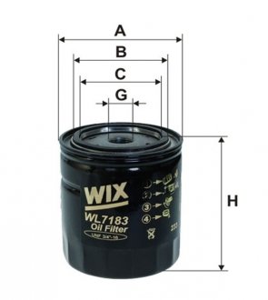 Фільтр оливний WIX FILTERS WL7183