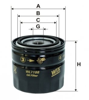 Фільтр оливний WIX FILTERS WL7188