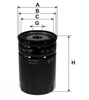 Фільтр оливний WIX FILTERS WL7206