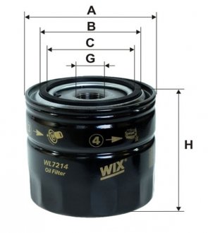 Фільтр масляний WIX FILTERS WL7214