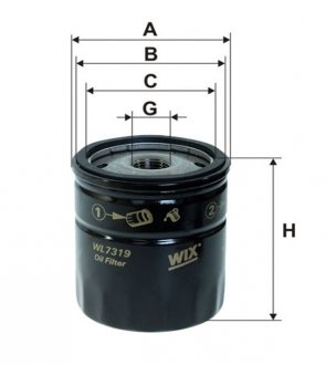 Фільтр оливний WIX FILTERS WL7319 (фото 1)