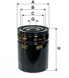 Фільтр оливний WIX FILTERS WL7401