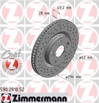 Диск гальмівний SPORT Z ZIMMERMANN 590281052