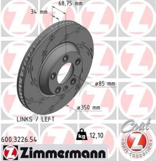 Диск гальмівний ZIMMERMANN 600.3226.54