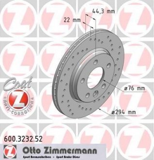 Диск гальмівний SPORT Z ZIMMERMANN 600323252